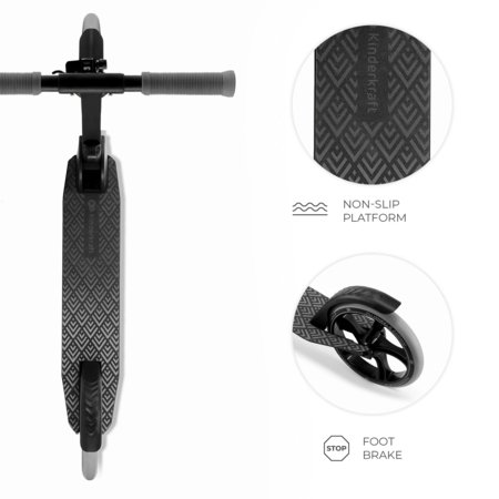 KINDERKRAFT skrejritenis FREELY, melns, KRFREE00BLK0000 