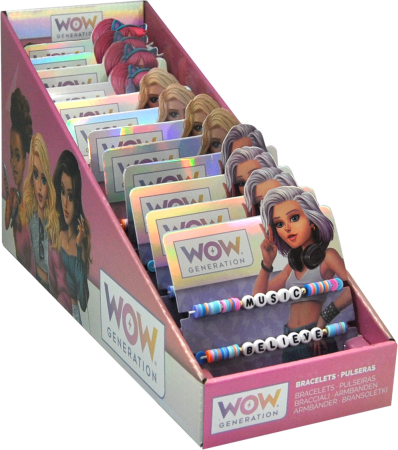 WOW GENERATION rokassprādzes ar ziņojumu kastītes iepakojumu, WOW00008 