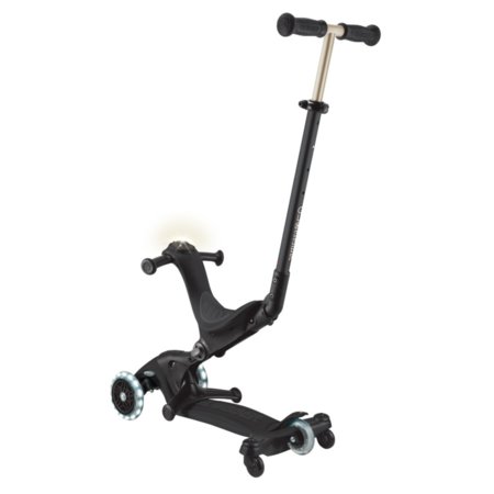 GLOBBER skrejritenis Go Up Deluxe Lights 360°, melns, 699-320 