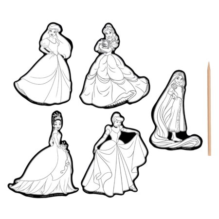 MOXY DISNEY PRINCESS noskrāpējamo uzlīmju komplekts, TT045200 