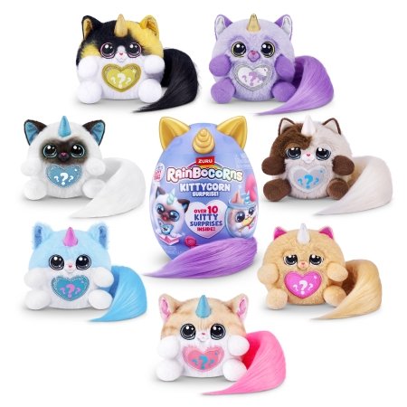 RAINBOCORNS plīša rotaļlieta ar piederumiem Kittycorn Surprise, 3 sērija, sortiments, 92104 