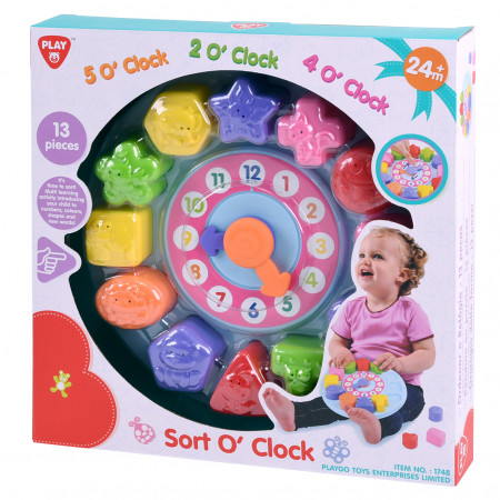 PLAYGO Formu šķirotājs “Pulkstenis”, 13 detaļas, 1748 1748