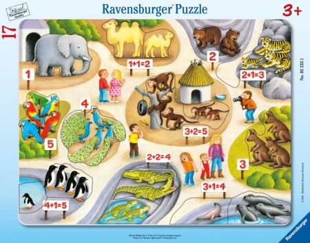 "RAVENSBURGER puzle ""Skaiti līdz 5"", 17 gab., 5233" 5233