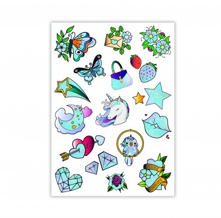 CLEMENTONI CRAZY CHIC Sparkly tetovējums, 18685 18685