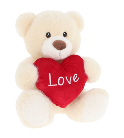KEEL TOYS plīša lācis ar sirdi 20cm., SV3485 
