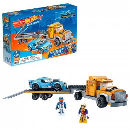 MEGA CONSTRUX HOT WHEELS monster truck vilcējs ar mašīna, GYG66 GYG66
