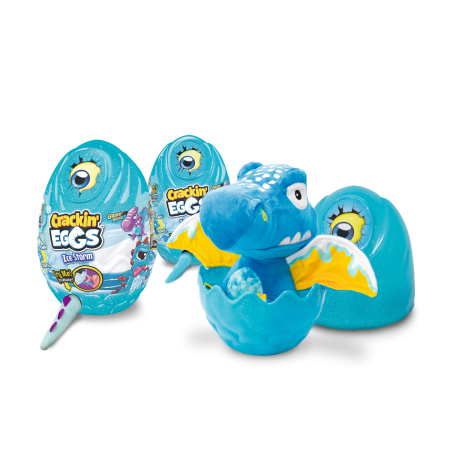CRACKIN EGGS plīša rēcošais dinozaurs Dino Ice, sortiments, SK003A1 