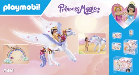 PLAYMOBIL PRINCESS MAGIC Pegasus with Rainbow in the Clouds, 71361 