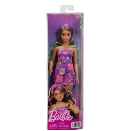 BARBIE modes lelle ar puķainu kleitu, JJN57 