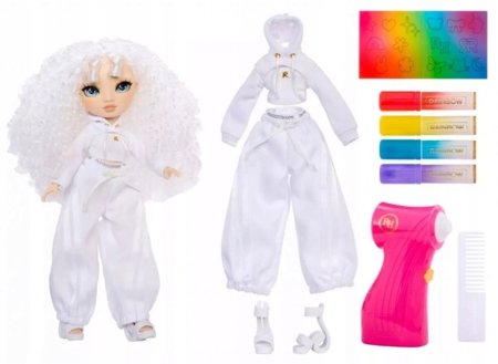 RAINBOW HIGH lelle ar krāsojamiem matiem un drēbēm, asort., 543336 