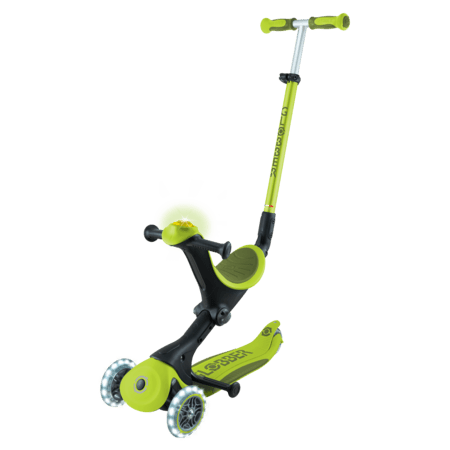 GLOBBER skrejritenis Go Up Deluxe Lights, laima zaļš, 748-606 