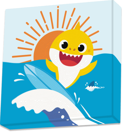 "DIAMOND DOTS radošs dimanta gleznas komplekts ""Baby Shark Stay Cool"", 3295 punkti, DBX.087" DBX.087