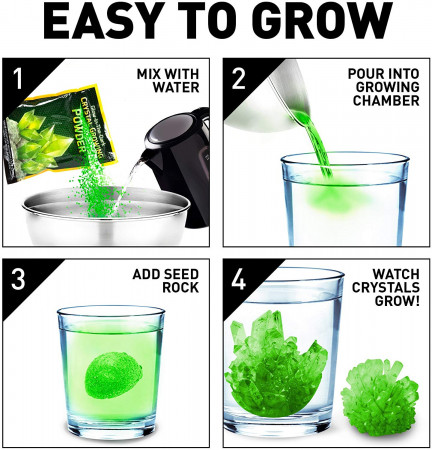 NATIONAL GEOGRAPHIC set Carded Crystal Grow Glow in the Dark, NGCRYSTALGIDCRD NGCRYSTALGIDCRD