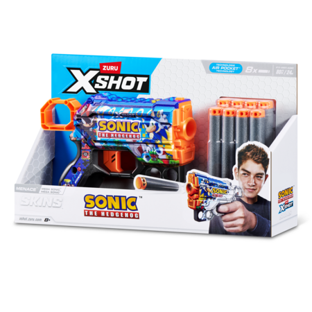 XSHOT rotaļu pistole Sonic The Hedgehog, 8gab., sortiments, 36679 