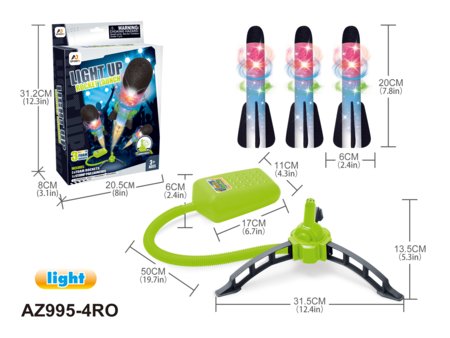 AJ SPORTZ gaismas raķešu komplekts, AZ995-4RO 