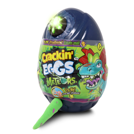 CRACKIN EGGS plīša dinozaurs Meteorz Dino, su šviesomis ir garsais, sortiments, SK009A1 