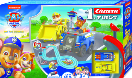 CARRERA PAW PATROL sacīkšu komplekts ar 2 mašīnām, 2,4m, 20063057 