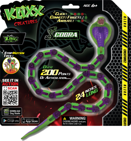 ZING KLIXX CREATUREZ salokāma kobra, KX130C 