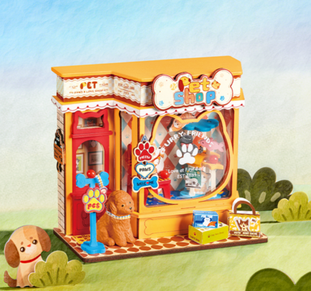 ROLIFE koka konstruktors Mājdzīvnieku veikals, DS045 