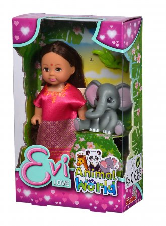 SIMBA EVI LOVE Animal World lelle ar dzīvnieku, asorti, 105733568 105733568