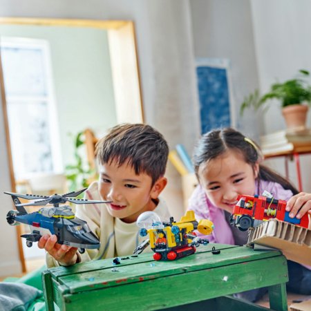 60462 LEGO® City Great Vehicles Helikoptera, ugunsdzēsēju auto un zemūdenes komplekts 