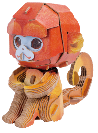 MAKEBUG 3D papīra puzle Golden Monkey, MB-D-0043 