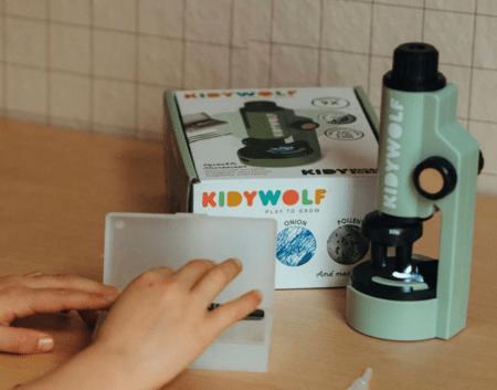KIDYWOLF pārnēsājams mikroskops KIDYMICROSCOPE, KIDYMICROSCOPE-GR 