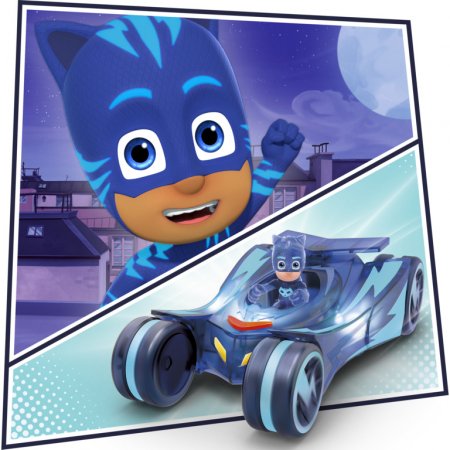 PJ MASKS transportlīdzeklis ar figūru Glow and Go Racers, dažādi, F21155L0 F21155L0