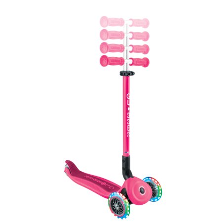 GLOBBER skrejritenis Go Up Active Lights, neona rozā, 744-110 