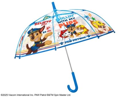 PERLETTI PAW PATROL caurspīdīgs lietussargs 45/8, zils, 75158 