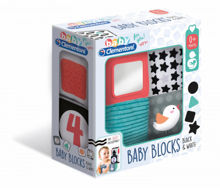 CLEMENTONI Baby kubiciņi, Black & White, 17321 17321