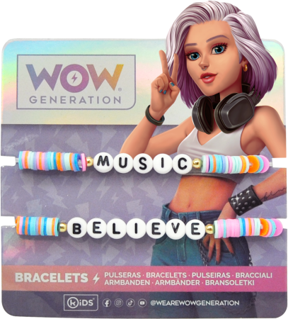 WOW GENERATION rokassprādzes ar ziņojumu kastītes iepakojumu, WOW00008 