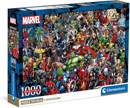 CLEMENTONI MARVEL puzle Impossible, 1000 gab., 39709 