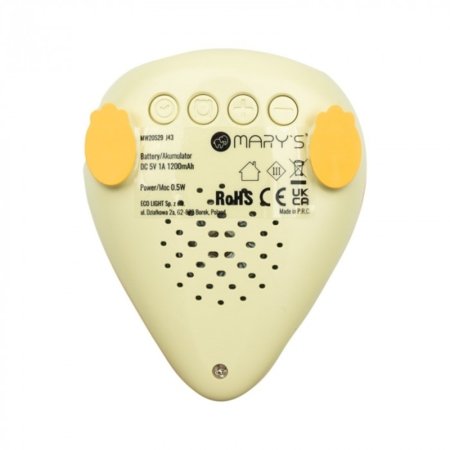 MARY'S modinātājs DINO, Yellow, MW20529 