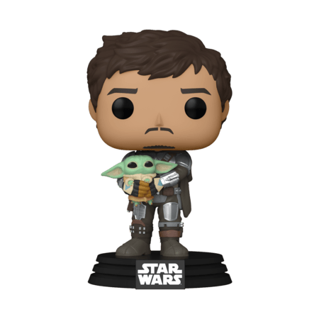 FUNKO POP! vinila figūriņa: Star Wars: Mandalorian - Mando Holding Child, 54525 