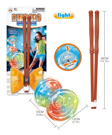 AOJIE gaismas diabolo, assort., AJ209-5DB, AJ209-5DBAJ209-5DB 