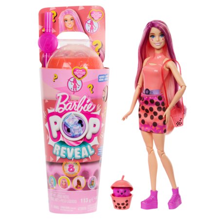 BARBIE Pop Reveal lelle burbuļtēja mango moči, HTJ22 