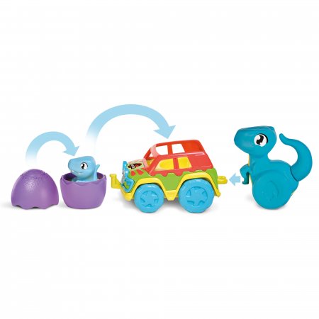 TOMY automašīnu komplekts ar dinozauru Chase & Roll Raptors, E73251 E73251