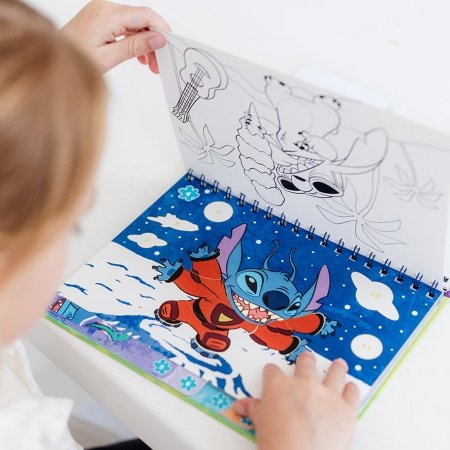 TOTUM DISNEY STITCH radošais komplekts Sticker by number pad, 700123 