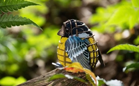 MAKEBUG 3D papīra puzle Yellow-bellied Tit, MB-D-0003 