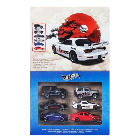 HOT WHEELS 1:64 sešu japāņu modeļu komplekts, JLB23 