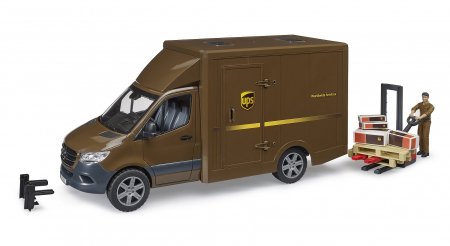 BRUDER MB Sprinter UPS ar vadītāju un piederumiem, 02678 02678