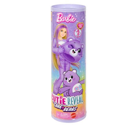 BARBIE lelle ar gaišiem matiem Cutie Reveal Care Bears sērija - Share Bear, JCN94 
