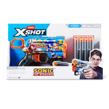 XSHOT rotaļu pistole Sonic The Hedgehog, 8gab., sortiments, 36679 