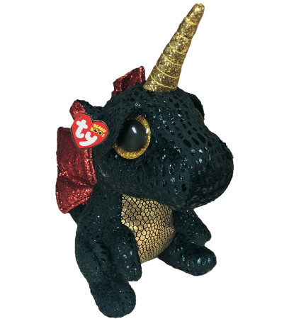 TY Beanie Boos plīša pūķis ar ragu GRINDAL 23cm, TY36457 TY36457