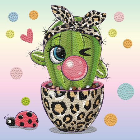 "DIAMOND DOTS radošs dimanta gleznas komplekts ""Cat Walk Cactus"", DTZ3.012" DTZ3.012