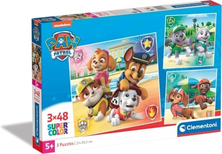 CLEMENTONI puzles Square Paw Patrol, 3x48 gab., 25301 
