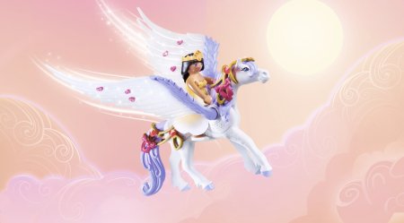 PLAYMOBIL PRINCESS MAGIC Pegasus with Rainbow in the Clouds, 71361 