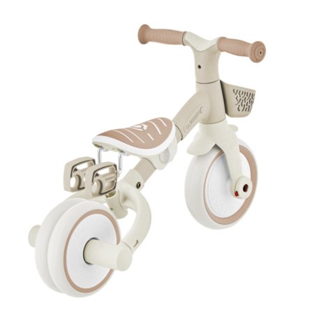 GLOBBER mācību trīsritenis Learning Trike 3in1 Plus, kokosriekstu, 738-466 