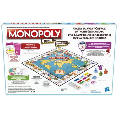 MONOPOLY spēle Pasaules tūre (LV, EE), F4007EL0 F4007EL0